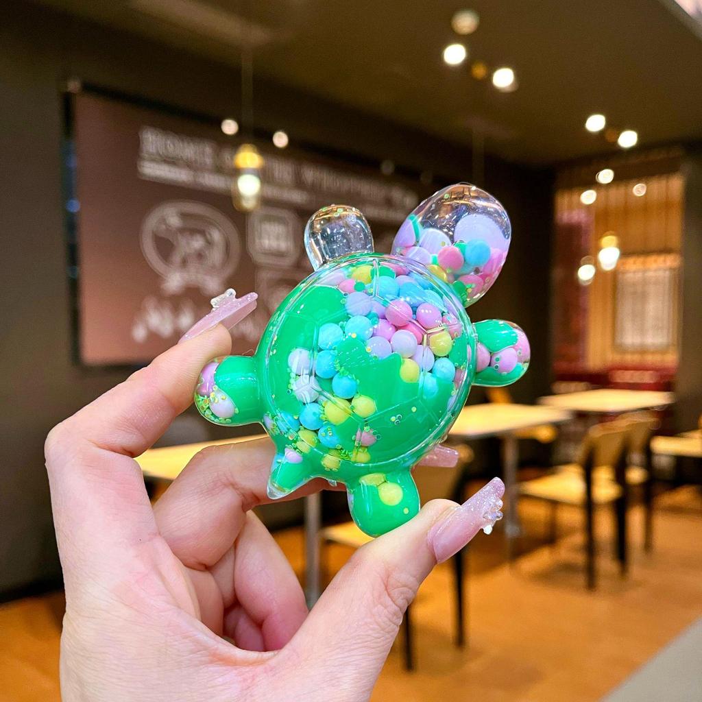 Svietiaca pohyblivá piesková blikajúca korytnačka ozdoba slepá škatuľa stojan na vystavenie šperkov