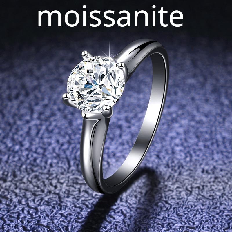 

Стерлинговое серебро S925 D цвет 1 карат с муассанитом новое кольцо женское обручальное кольцо предложение кольцо с бриллиантом подарок для подруги изысканный ювелирный подарок 10