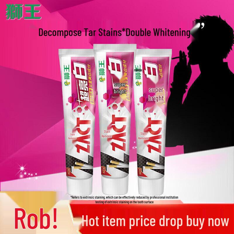 

Lion Zhetuo Stain Removal Whitening Toothpaste Triple Pack