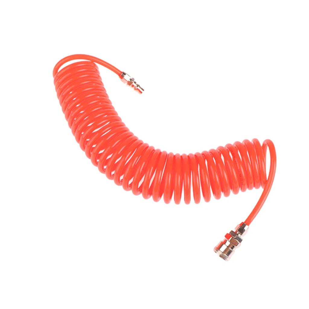 6 Meters  Spiral Air Hose With Connector Air Compressor PU Spring Hose Tube Air  High Pressure Telescopic Hose