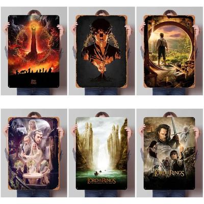 M-Mittelerde Metallschild Filmposter Innen Vintage Blechschild für Wandkunst Dekoration Kaffee Bar Raumdekor Ästhetik