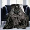 1pc Luxury Grey Cat Print Blanket Soft Flannel Throw for Home Decor, Couch Cover, Travel .W001