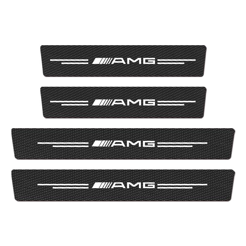 BTY4 Carbon Fiber Door Sill Rear Trunk Film Anti Scratch Sticker For Mercedes Benz W203 W204 W205 W206 W212 W213 Protective Accessori