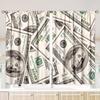 2 pieces of Us dollar bill printed curtains   pole bag curtains   29*64 inches   home decoration   room decoration