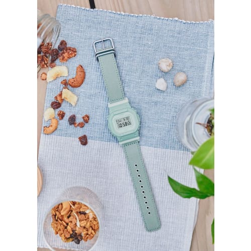 Casio G-Shock Women's Watch GMD-S5600CT-3JF, Mid-Size Model with Cross Band, Made with FOOD TEXTILE Material and Biomass Plastic, Gray, Web Exclusive