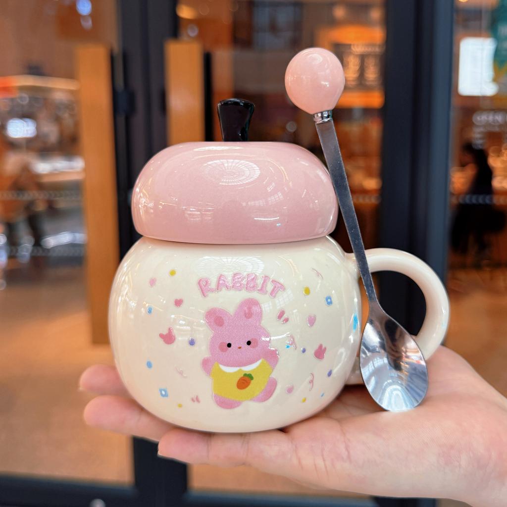 Ceramic mug with lid couple water cup, a pair of high-value cups, new office home girls