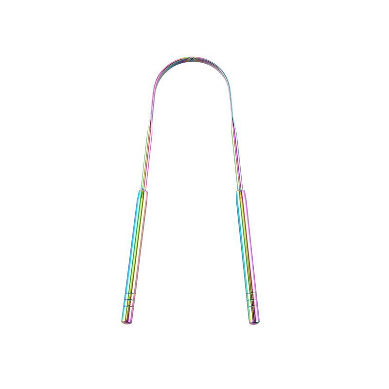 Stainless Steel Titanium Tongue Scraper - Oral Hygiene Tool for Tongue Cleaning