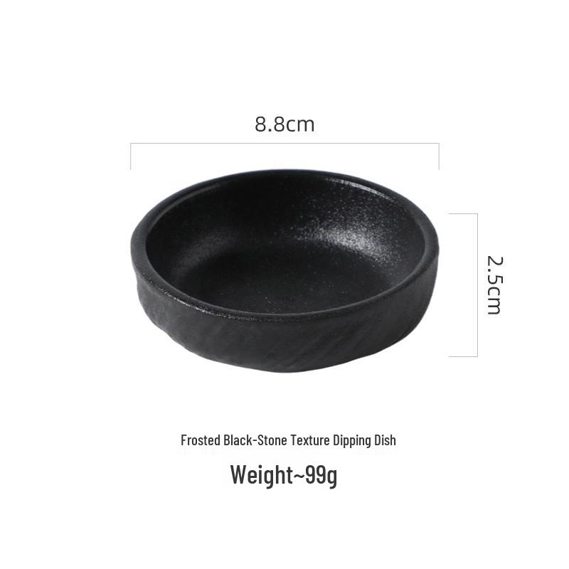 Japanese Ceramic Dipping Dish - Creative Seasoning Plate for Soy Sauce, Vinegar, and Snacks.