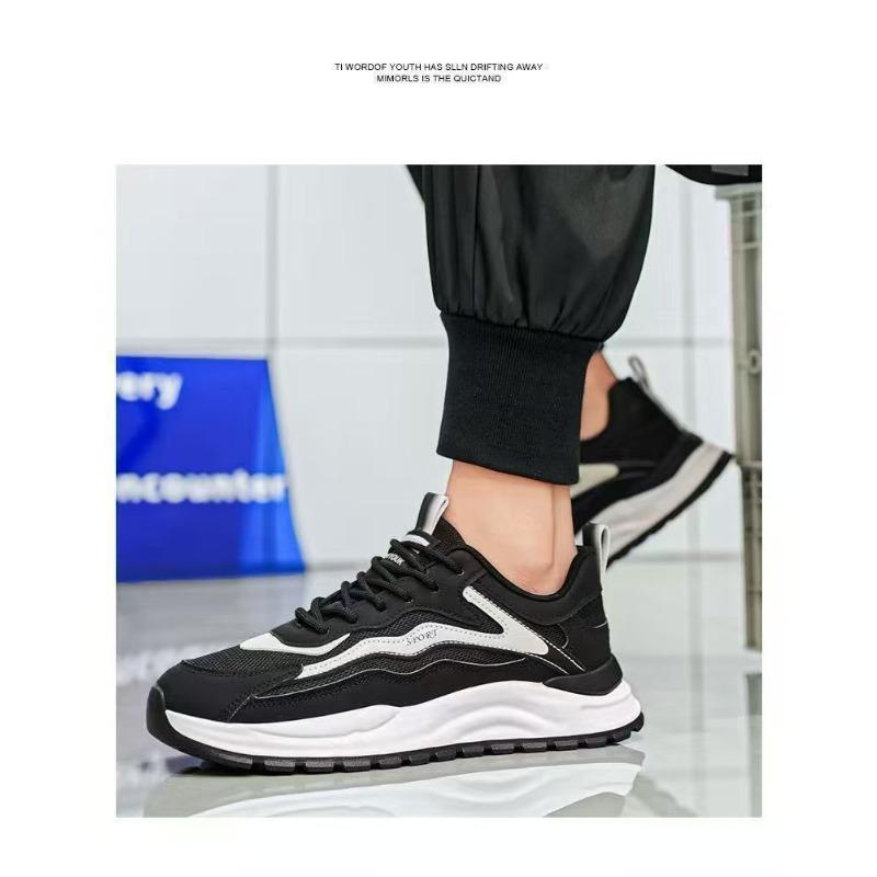 Men's Summer Breathable Mesh Casual Running Sports Shoes, Versatile Travel Height-Increasing Dad Trendy Footwear For Youth.
