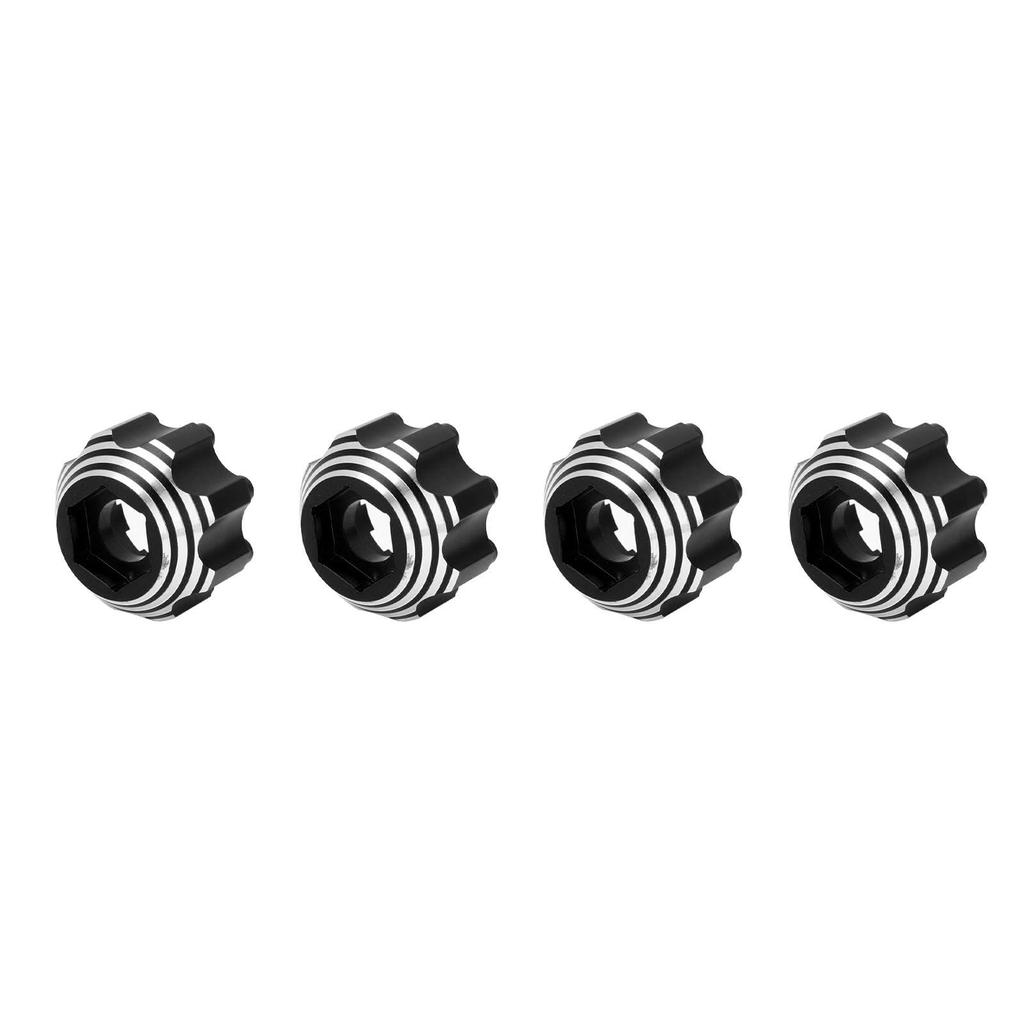 4pcs 8x32 to 17mm Hex Adapters for 8x32 3.8in Wheels Electric Car Truck Option Parts Aluminum Alloy
