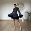 Elegant Women's Sequin Cutout Slimming Dress