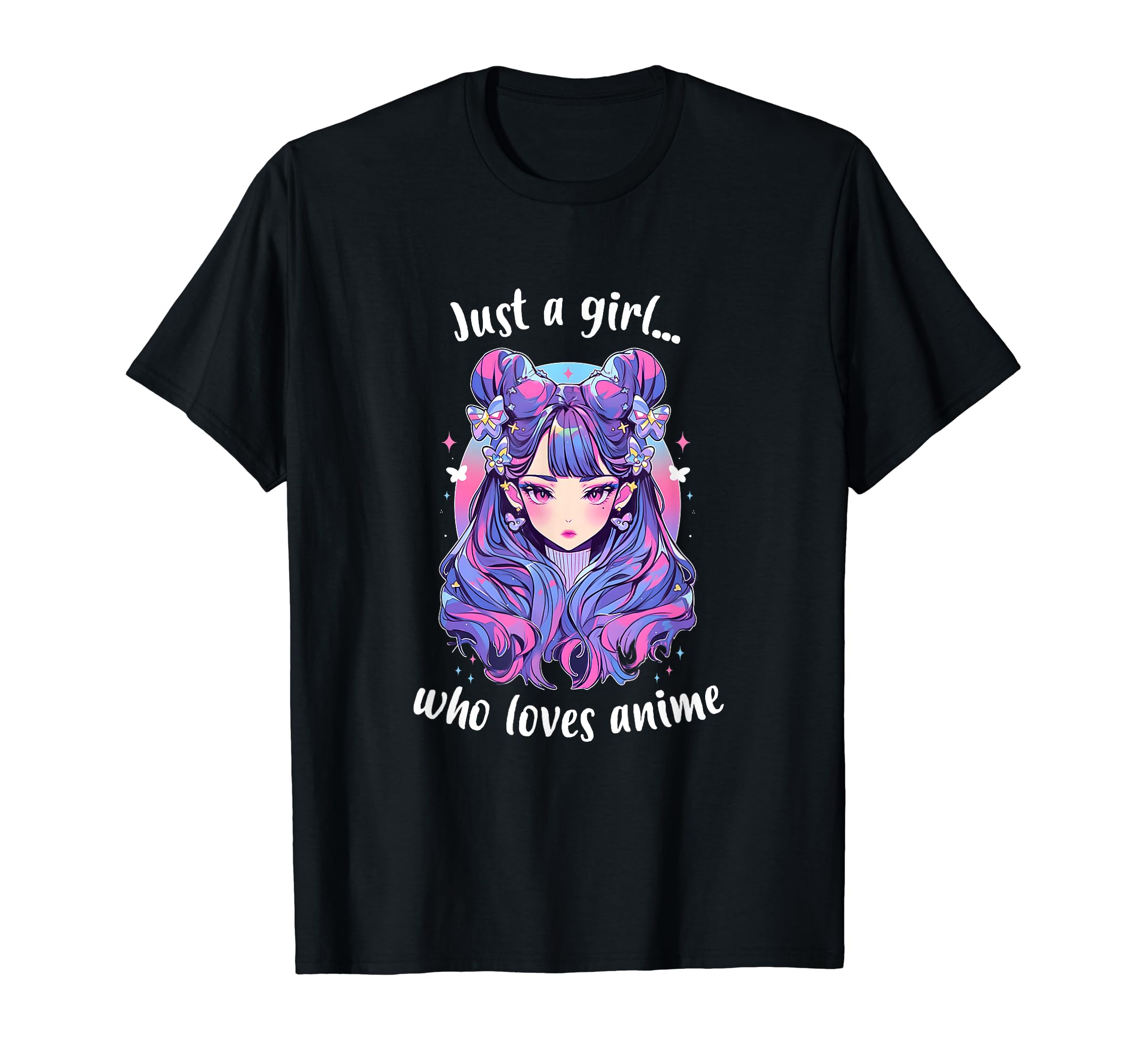 

Just a Girl Who Loves Anime Kawaii Manga Japanese - T-Shirt чорний