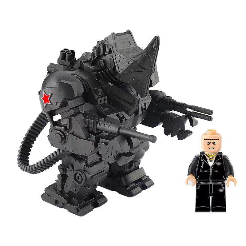 Super Minifigure: Hero Rhino & Villain Spider Building Blocks Toy