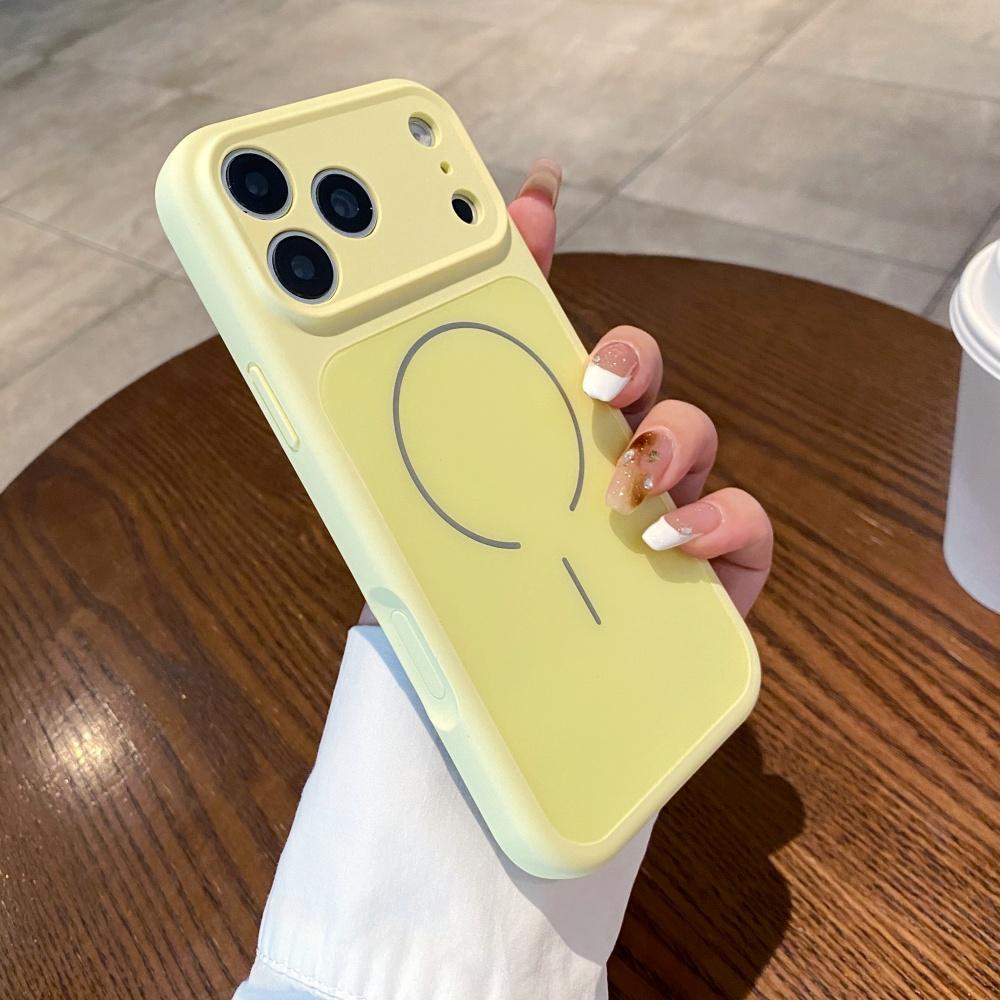 Luxury Liquid For Magsafe Phone Case For iPhone17 Air 16 15 14 Plus 13 Pro Max Magnetic Wireless Charging Solid Silicone Cover