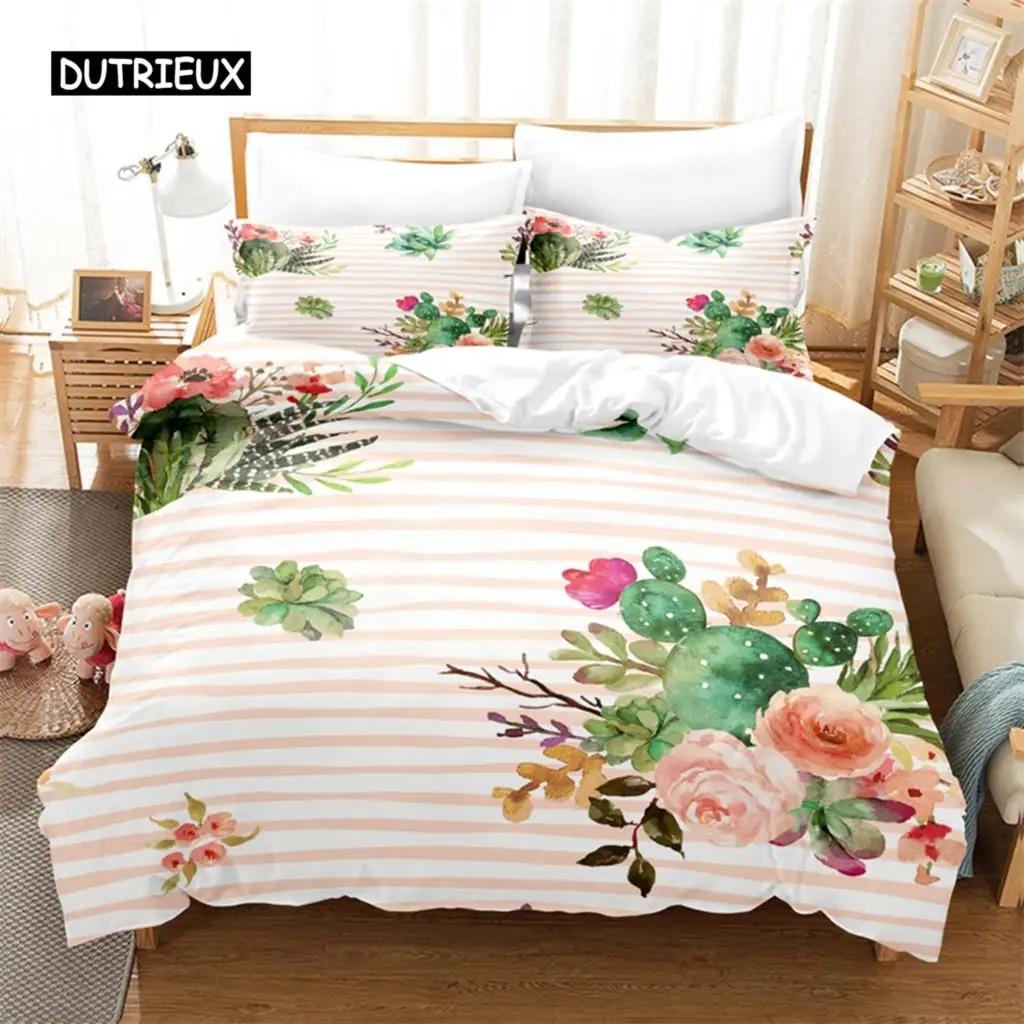 Tropical Cactus Bedding Set Duvet Cover Set 3d Bedding Digital Printing Bed Linen Queen Size Bedding Set Fashion Design