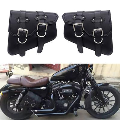 Wodoodporna torba motocyklowa siodełko motocyklowe torby Pu skóra motocykl boczna torba na narzędzia Out Door bagaż dla Sportster XL 883 1200