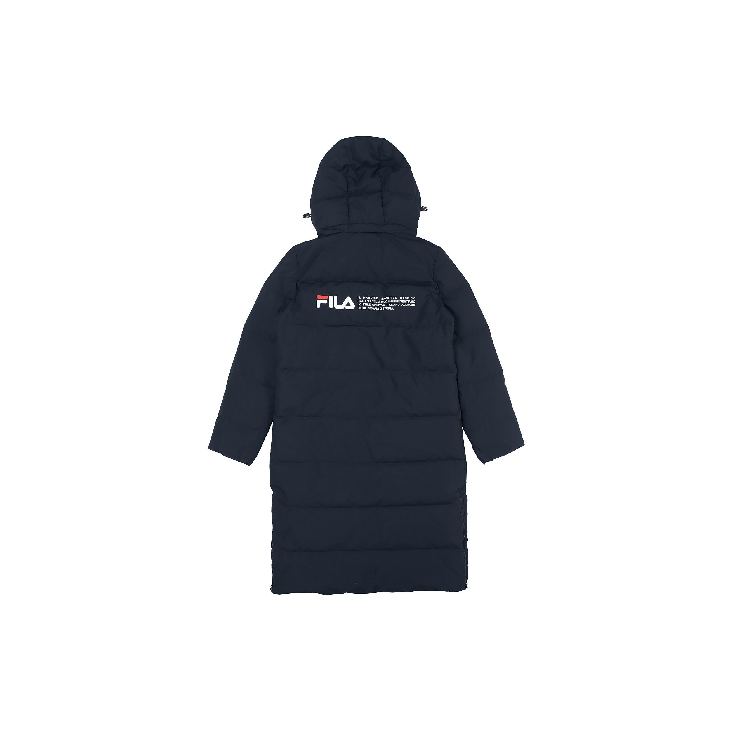 

FILA Logo Printed Warm Mid-Length Sports Hooded Down Jacket Women Jackets Legendary-Blue F61W148956FNV XXL