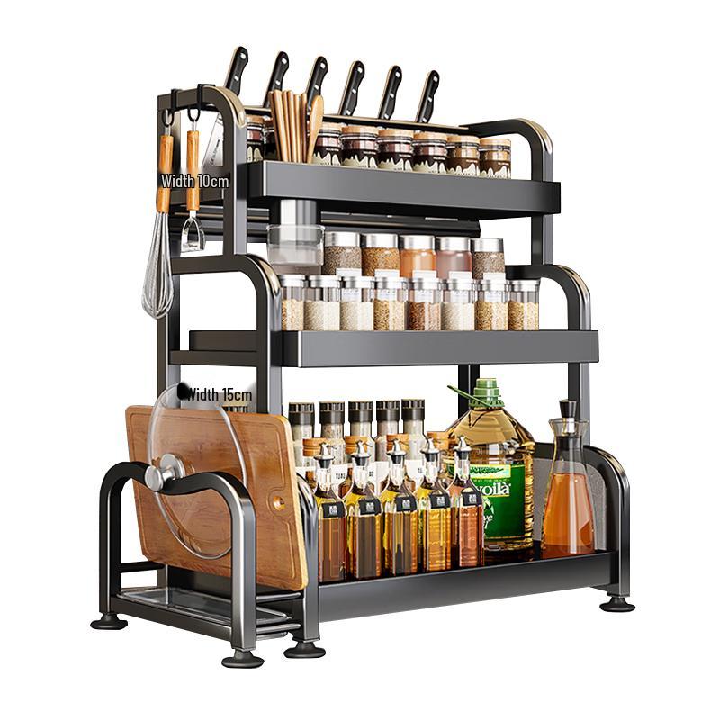 Kitchen Countertop Spice Rack & Utensil Organizer