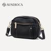 AODIJIA 2026 Genuine Leather Round Crossbody Bag for Women