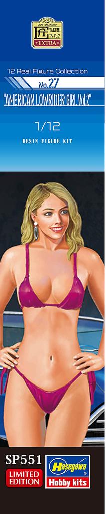 Hasegawa Real Figure Collection American Lowrider Girl Unbemalter Resinbausatz SP551 1/12 Nr.27 Vol.2