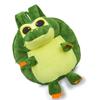 Children's Plush Backpack Cute Cartoon Lightweight Large Capacity Kids 3D Plush Animal School Bag for Boys and Girls Green