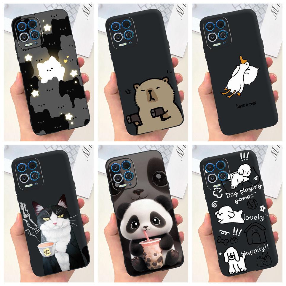 For Motorola Moto G100 Case Cute Panda Luxury Stylish Painting TPU Soft Phone Cover for Motorola Edge S 5G Bumper Silicone Coque