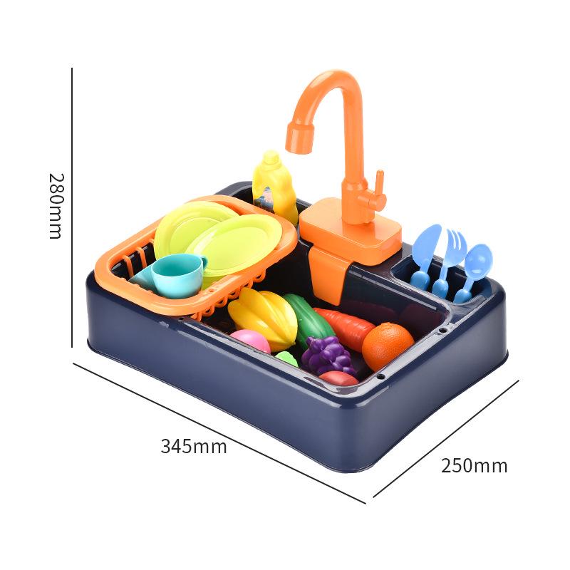 Kids' Automatic Water Circulation Dishwasher & Pet Bird Bath Toy Set