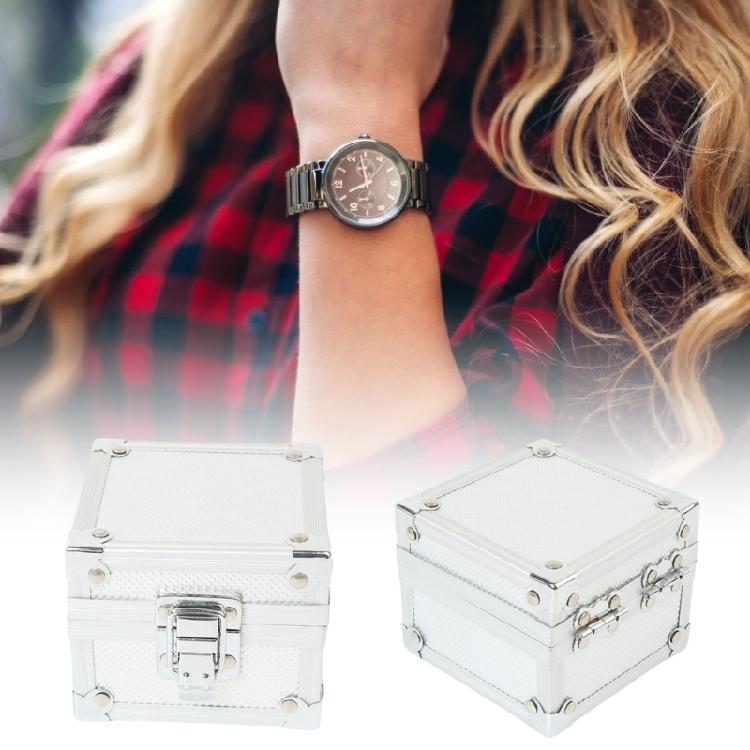 Stylish Aluminum Jewelry Case For Watch Storage With Sturdy Snap Lock And Velvety Interior Watch Organizers for Collector