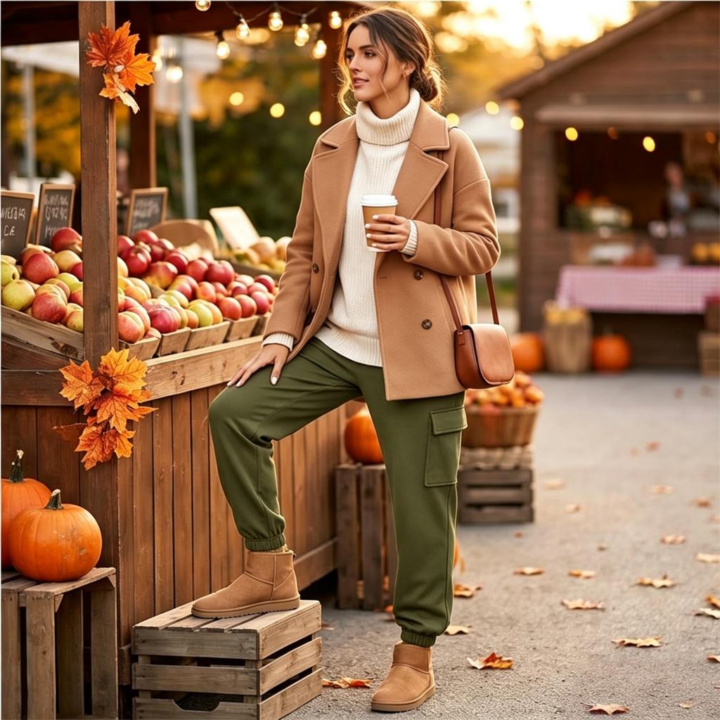 Women's Fashion Loose Fit Cargo Pants, Color Sweatpants for Workout and Everyday Wear