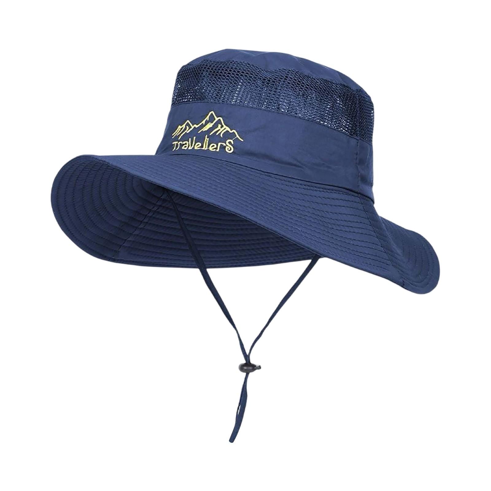 

Men s Summer Outdoor Sunshade Hats And Sun Isolation Hats For UV Isolation One Size синий