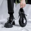 Luxury Brand Men's Shoes High Quality Casual Leather Shoes Fashion Platform Shoe Black Business Dress Shoes for Men Wedding Shoe
