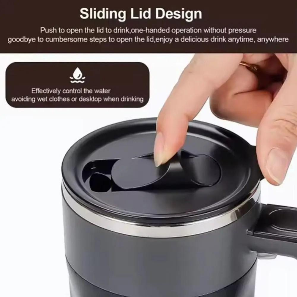 Rechargeable Automatic Stirring Cup Magnetic Stirring Heating Mixer Cup  Portable Use