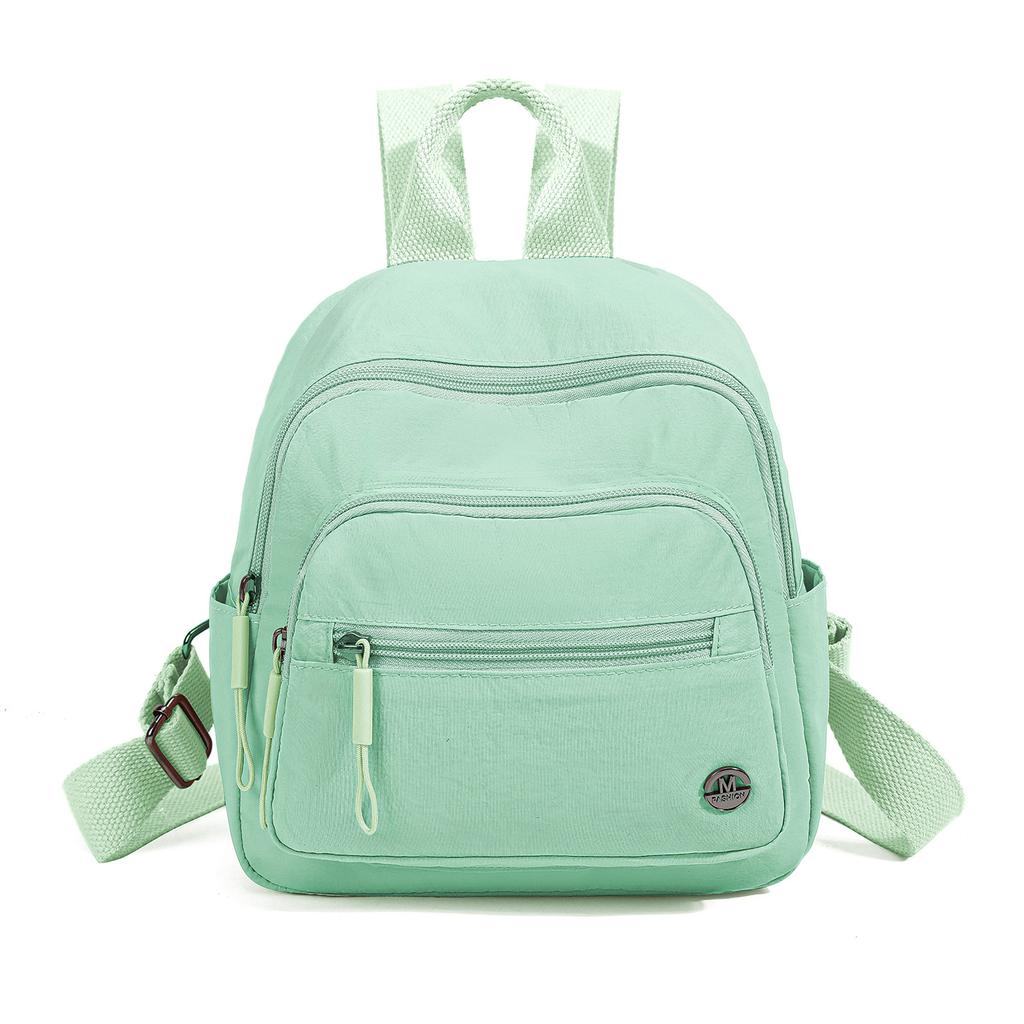 Schoolbag Backpack for Women 1011 New Small Backpack, Small and Lightweight, Multi-compartment Simple and Versatile Casual Waterproof Chest Bag for