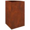 Floreira de Canto Enferrujada 30 x 30 x 50 cm Aço Resistente às Intempéries