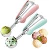 Stainless Steel Ice Cream Scoop Cookie Scoop Multipurpose Ice Cream Spoon Fruit Scooper Melon Ball Dough Baking Kitchen Tools