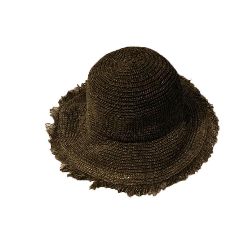 Internet Celebrity Hat Lady Big Eaves Burr Breathable Straw Hat Summer Sunshade Sunscreen Bucket Hat Beach Hat