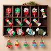 16/32pcs Wooden Mini Candy Cane Ornaments Tree Sweet Christmas Tree Decorations Colorful Hanging Ornaments Holiday Party