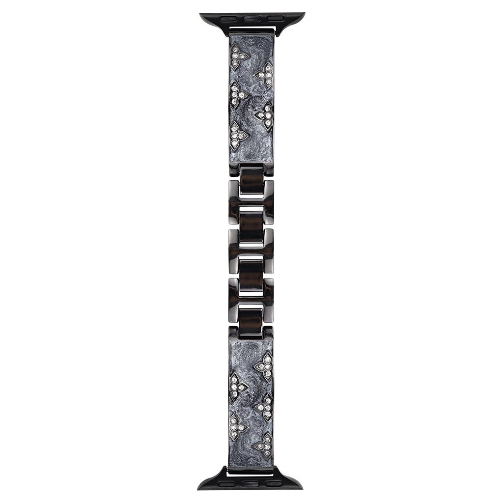 Rhinestone Leaves Metal Strap for Apple Watch 10 46mm/Ultra 2/Ultra 49mm/9 8 7 45mm/SE (2023) SE (2022) SE 6 5 4 44mm/3 2 1 42mm