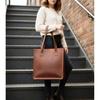 Genuine Brown Leather Women Vintage Looking Tote Shoulder Handmade Purse Bag