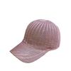 Women's summer baseball cap with hollow-out rhinestones, versatile duckbill cap, Korean style trendy casual sun hat, breathable mesh sun hat