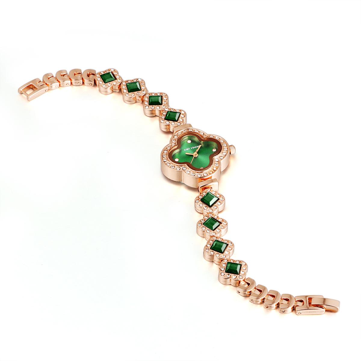 

Кварцевые часы Light Luxury Niche Watch Fashion Водонепроницаемые бирюзовые украшенные часы-браслет для женщин