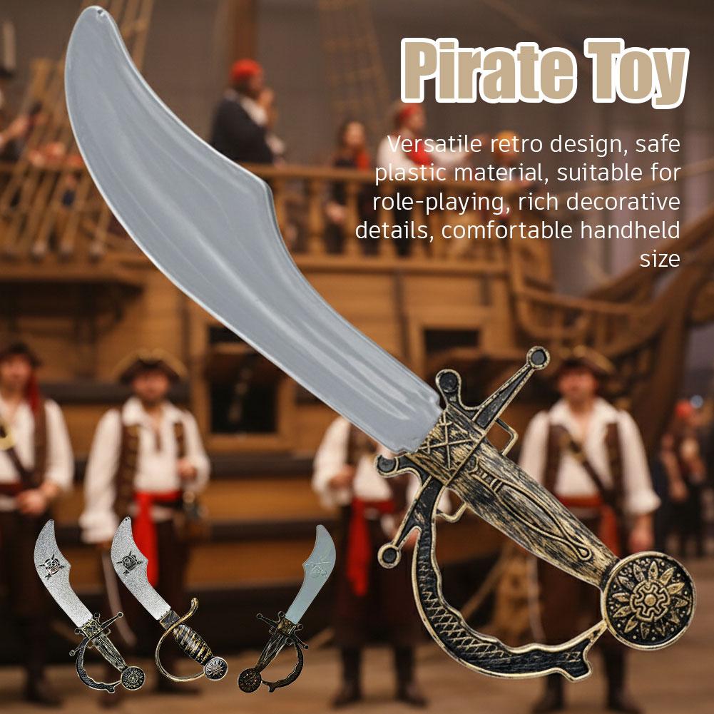 Plastic Pirate Knife Toys Cosplay Decor Toy Swords Pirate Captain Costume Party Props For Kids Favors Gift Toy C3K7