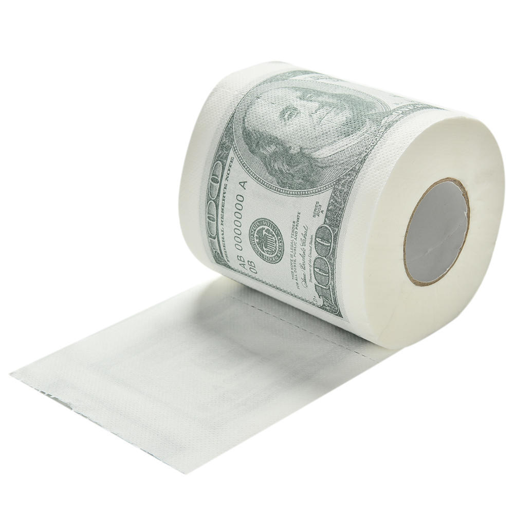 100,00 - Toilettenpapierrolle im Wert von 100 Dollar + 1 Million Dollar