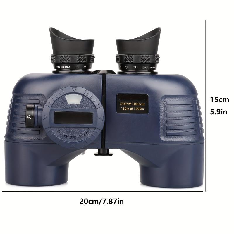 10x50 Ocean Binoculars For Adults, Binoculars With Rangefinder Compass, BAK4 Prism, FMC Lens, Rangefinder Binoculars