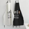 Modische Buchstabenschürzen, Taschendruck, Baumwolle, Antifouling, Küchenwerkzeug zum Kochen