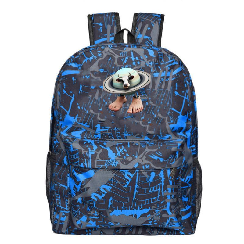Cartoon Tungtungtungsahur Character Canvas Backpack For School Travel Outdoor