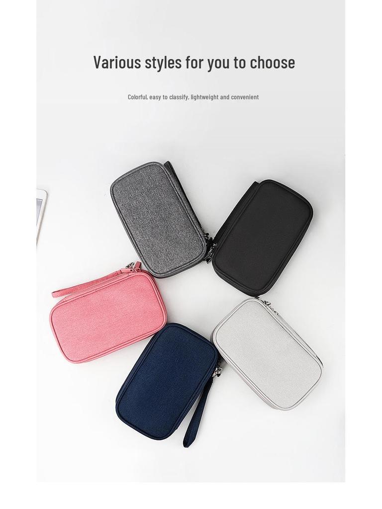 Multifunctional Digital Storage Bag with USB Flash Drive, Power Bank, and Cable Organizer