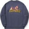 Li Ning Skateboard Series Comfortable Casual Loose Letter Print Pattern Round Neck Pullover Sweatshirt Unisex Sweatshirt Mushan-Blue AWDUB53-4