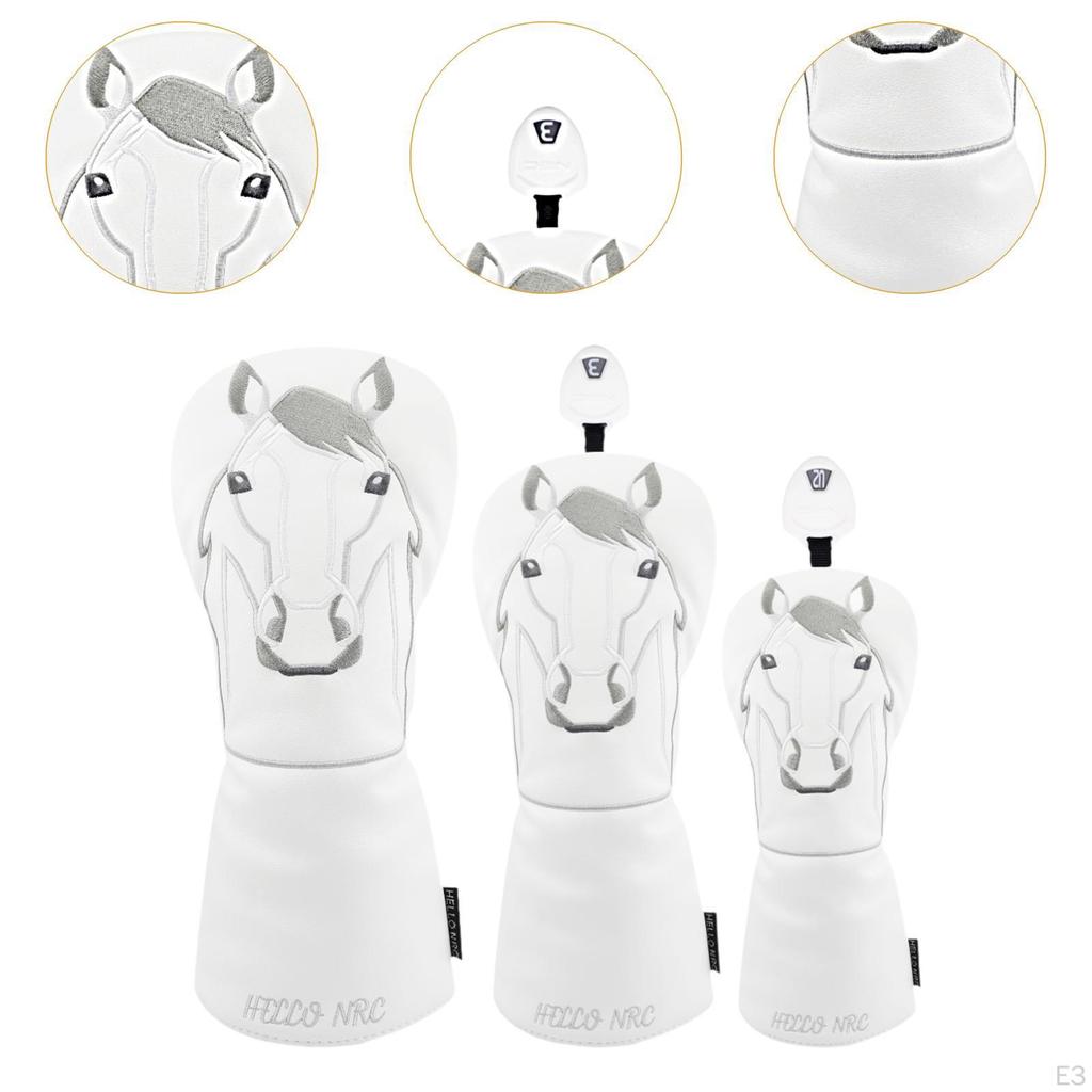 3 Pack Golf Wood Headcovers for Club