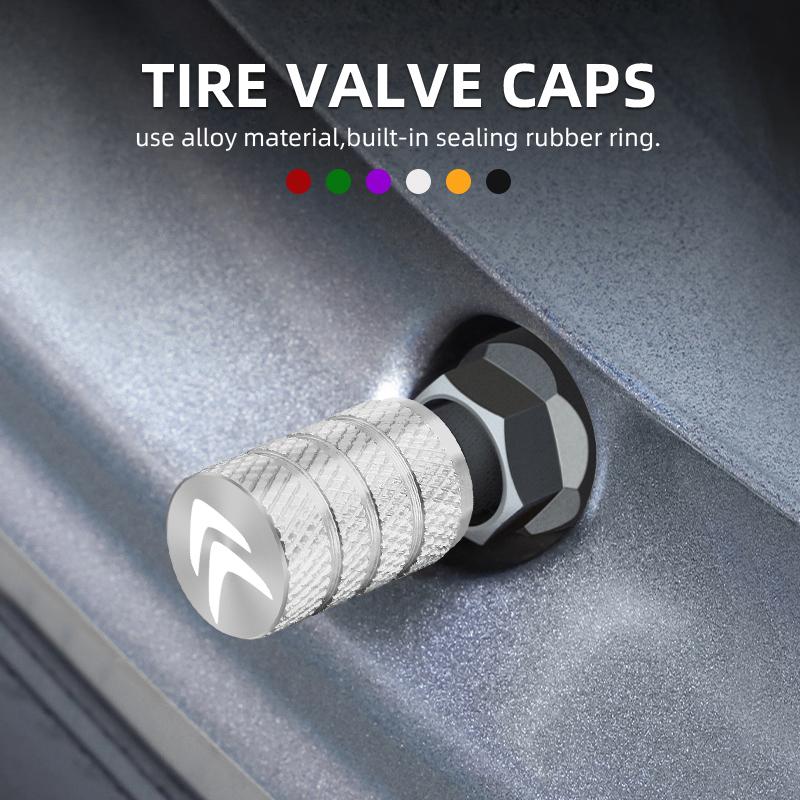 4PCS Metal Alloy Car Wheel Tire Valve Stem Caps For Citroen C4 C3 C5 C1 C2 Berlingo C-Elysee C4-Picasso C4-Aircross alr123